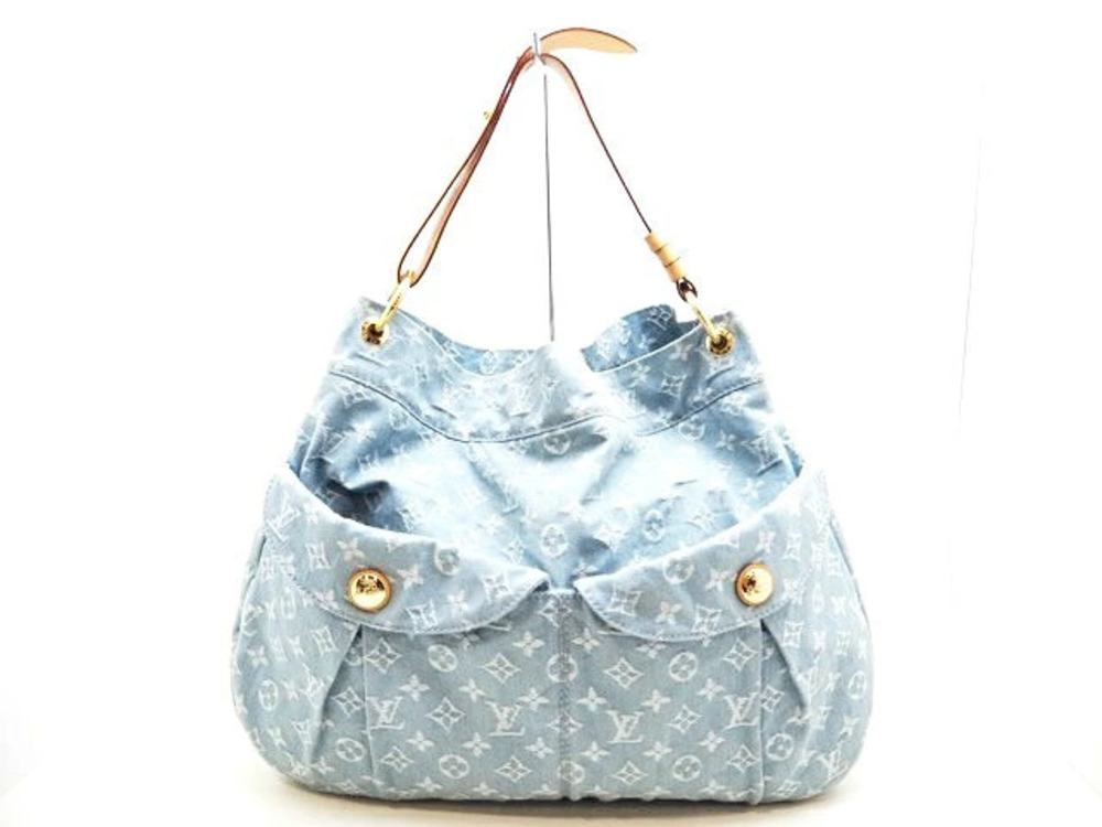 LOUIS VUITTON Daily Shoulder Bag Monogram Denim Blue Clair